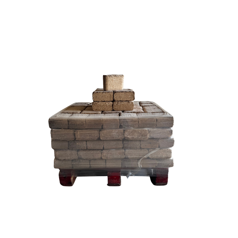 135 Bûches Compressées - Quart de Palette Dde chauffage Chêne Hêtre