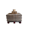 135 Bûches Compressées - Quart de Palette Dde chauffage Chêne Hêtre